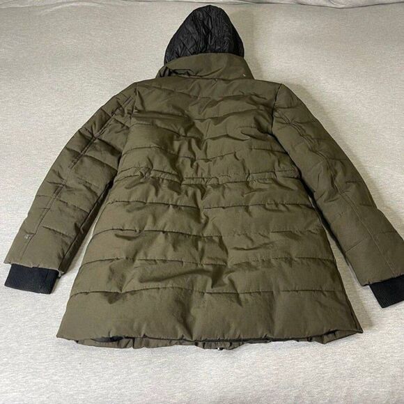 GUESS Women's Quilted Bib & Hooded Anorak Coat Puffer Jacket - Picture 2 of 11